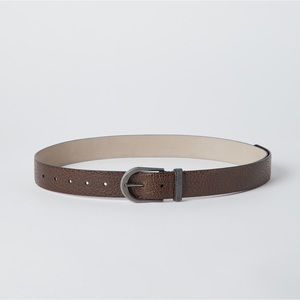 Brunello Cucinelli calf skin belt brown XS